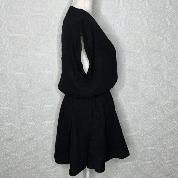 Lou & Grey | Triple Cloth V-Neck Pocket Black Dress, NWT - Picture 6 of 15